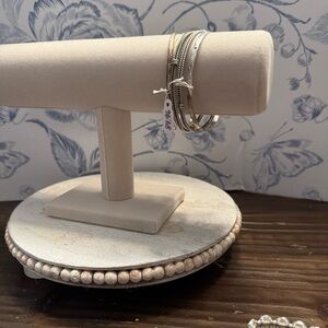 Elegant Silver Bangle Set